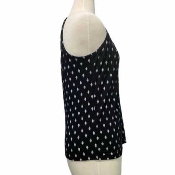 Old Navy Geo Print Boho Gauze Cami Tank Keyhole Racerback Women's Medium Tassel - Picture 2 of 4